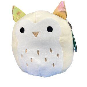 Squishmallows 8" Vee The Owl Soft Ivory Sparkle Ears Plush Kelly Toy Kids Squish